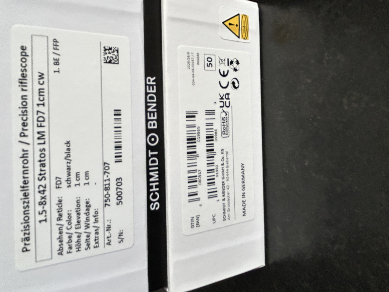 Schmidt & Bender Stratos 1,5-8x42 – billede 1