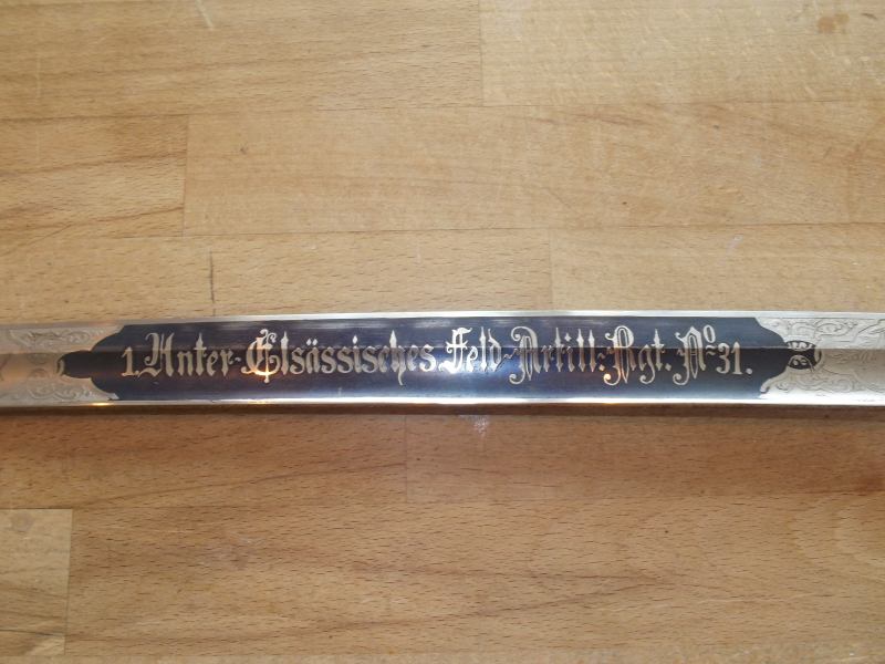 Preuss. Offizierssäbel, Feldartillerie Rgt. 31 – Bild 2