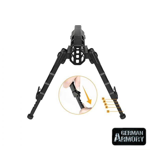 Variables klappbares Teleskop Zweibein Bi-Pod Bipod für Mlok Schäfte AR15 – Bild 1