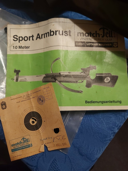 Gelegenheit Matcharmbrust Lothar Walther Match ,orginal Papiere und 3 Pfeile ! – Bild 3