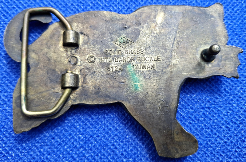 Vintage Gürtelschnalle - Baron Buckle 1979 – Bild 2