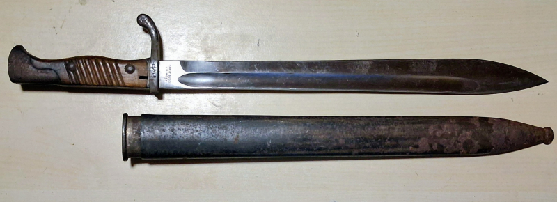 S98/05 n.A. Ernst Busch Solingen W18 1918 mit Scheide - nummerngleich? 5160 - 1.WK – Bild 2