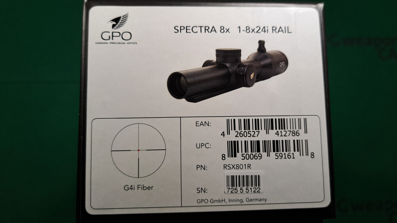 GPO SPECTRA™ 8x 1-8x24i Zielfernrohr mit Schiene – Bild 4
