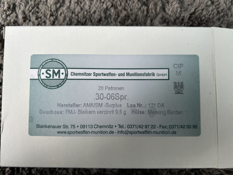 500 Schuss AMA/SM Surplus .30-06 Springfield 9,6g – Bild 2