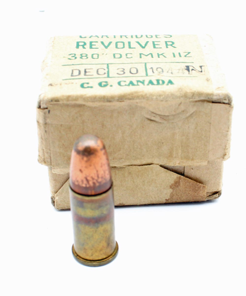 Sammlerpatronen Kaliber .38 Webbley Revolver 1944 – Bild 1