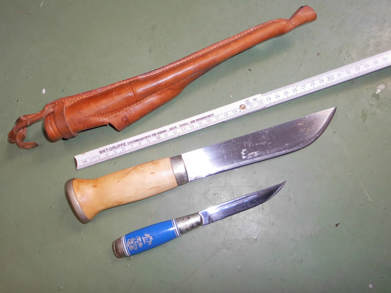 schönes hochwertiges finisches Jagdmesser mit Beimesser – Bild 2