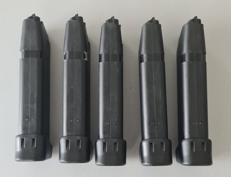 5 Magazine für Glock 17 mit 2 Schuss Verlängerung. – Bild 1