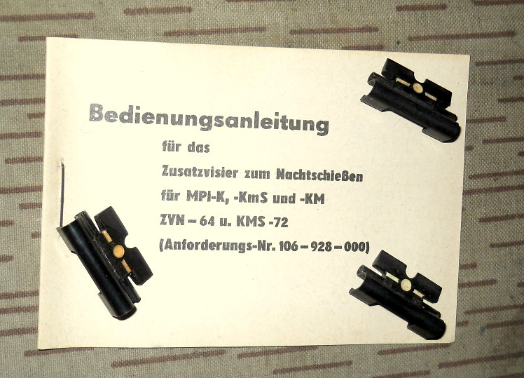=== 3x Kimme+Anleitungsheft zu DDR/NVA Nachtvisier NV-64 zu Kalaschnikow AK47 AKM AK74 === – Bild 1