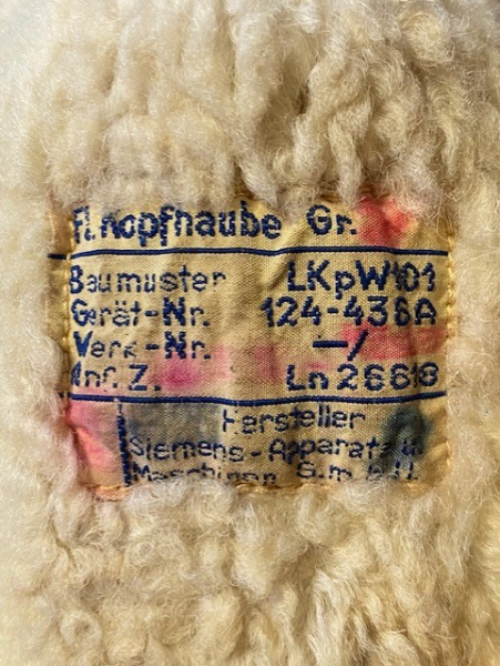 Dt.Reich Luftwaffe Kopfhaube Bord Schütze No MG15 Bajonett K98 – Bild 4