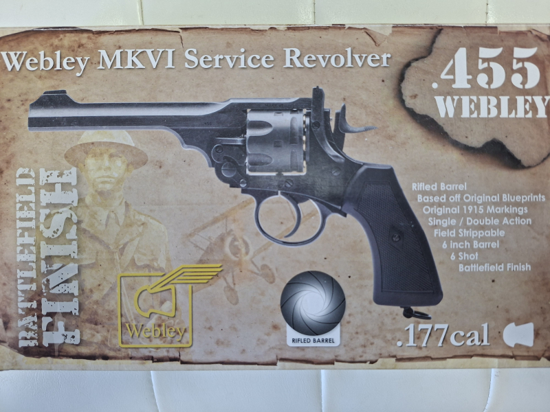 Webley MKVI Service Revolver cal 4,5 BB und Diabolo used Look neu – Bild 2