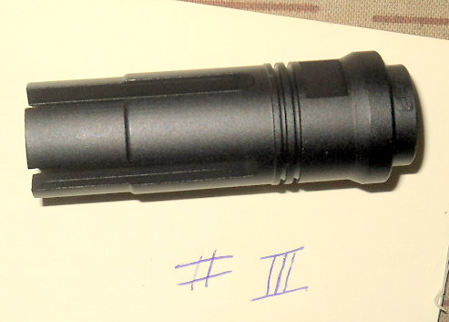 === Alu-Mündungsfeuerdämpfer #3 MFD mit M14x1 Linksgewinde (wie z.B. AKM AK47 Kalaschnikow) === – Bild 1