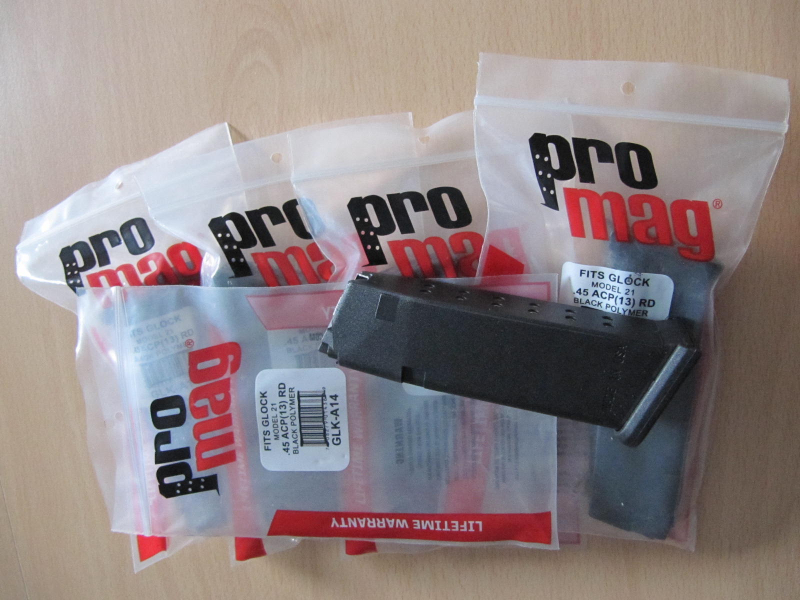 Magazin Glock 21 .45ACP 5 Stück von Promag – Bild 1