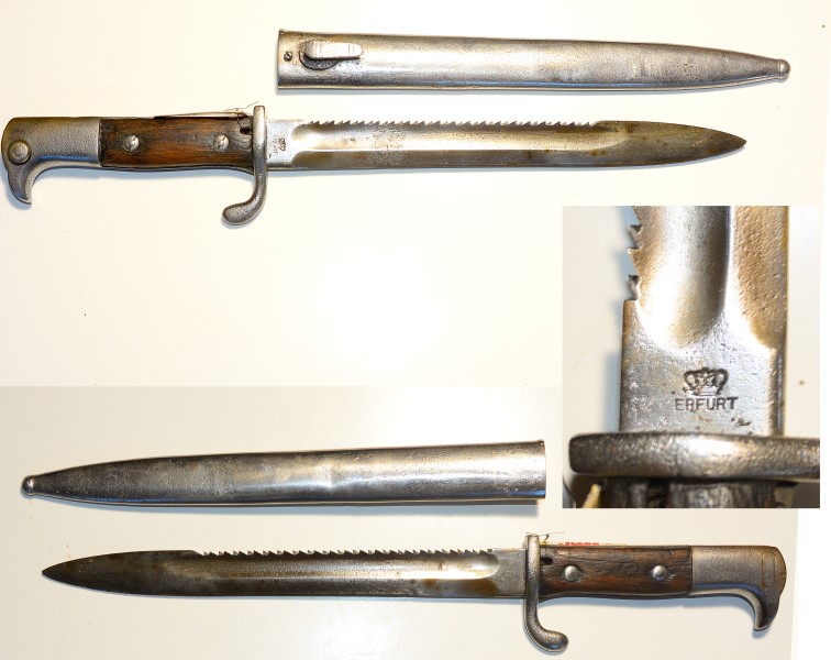 seltenes Bajonett 98kurz mit Sägerücken, 1. Weltkrieg – Bild 1