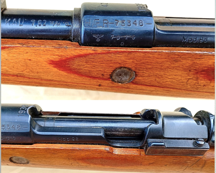 Karabiner K98k Hersteller 42 Mauser 1939 Norwegischer Umbau auf Kaliber .30-06 Wehrmacht – Bild 3