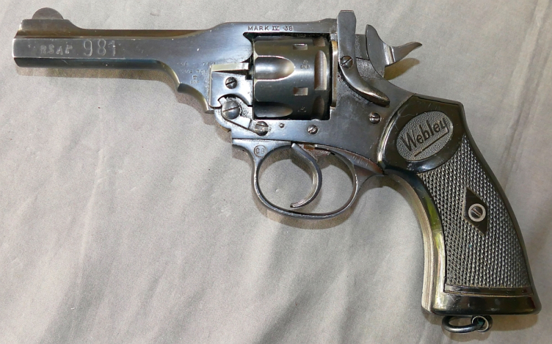 REVOLVER WEBLEY & SCOTT MARK IV IM KALIBER .38 S&W – MIT BSAP 981 BEHÖRDENPRÄGUNG – TOP RARITÄT – Bild 1