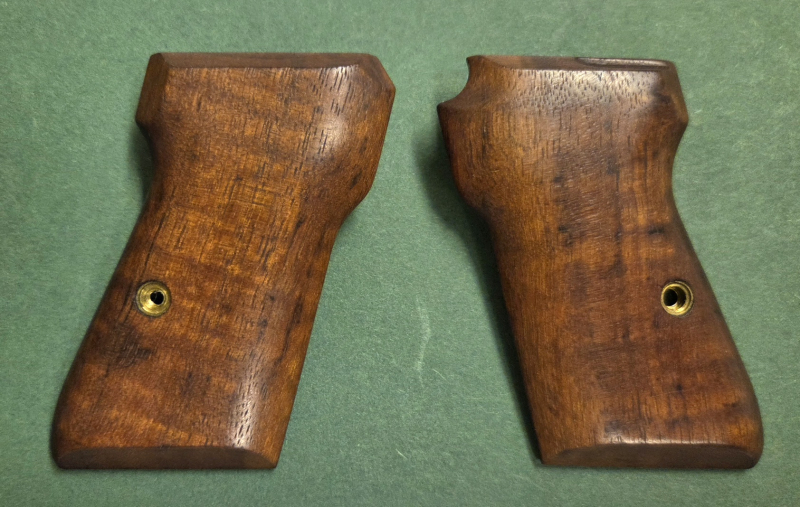 Holzgriffschalen Nussbaum glatt für Walther PP 7,65mm. Neuwertig – Bild 1