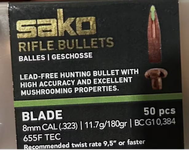 50 x Sako Blade Geschosse 8mm Bleifrei – Bild 1