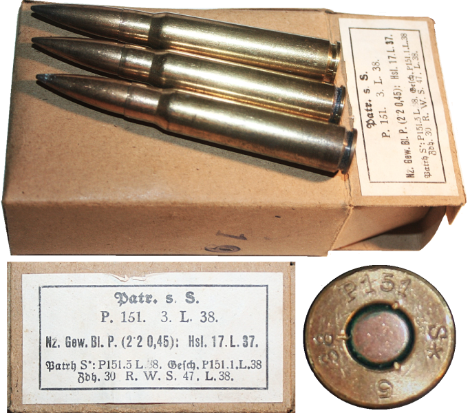 Wehrmacht Päckchen 7,9 mm Patronen mit s.S. Geschoss – Bild 1