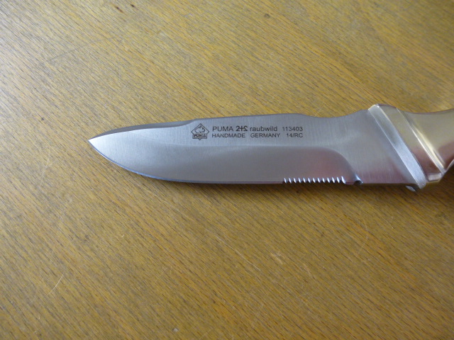Puma Messer - 2+2 Raubwild - Nr. 11 3403 - schwarze Griffschalen - Lederscheide in OVP - Prototyp – Bild 4