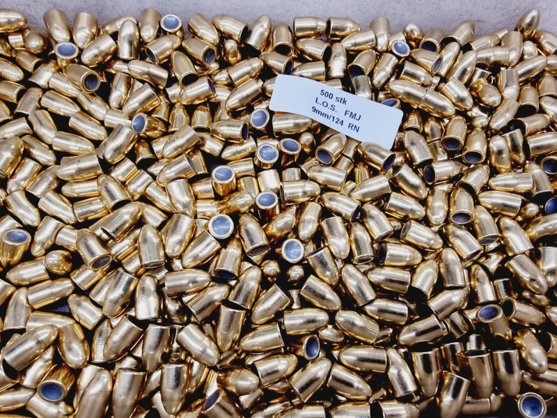 9mm/.355-124grs. LOS RN 500 Stk. FMJ – Bild 1