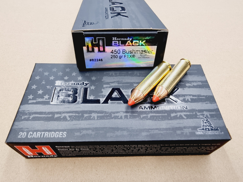 .450 Bushmaster/250grs. FTX Hornady Black 20 stk. No. 82246 – Bild 1