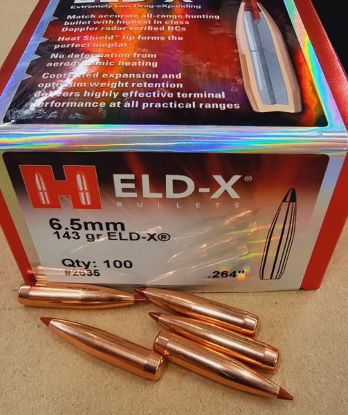 6,5/143grs ELD-X Hornady No. 2635 Geschosse 100 Stk. – Bild 1