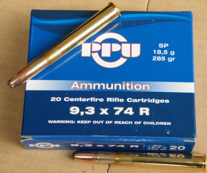 9,3x74R/285grs. Teilmantel/SP PPU A-461 20 stk. – Bild 1