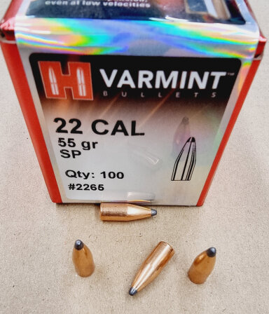 .22/.224-55grs SP Hornady Geschosse 100 Stk. No. 2265 # – Bild 1