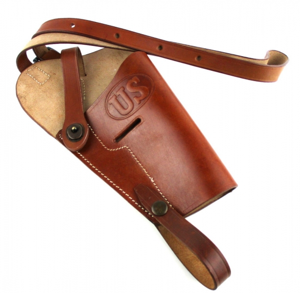 US. Army Holster Gürtelholster M3 WWII Colt1911 Schulterholster braun – Bild 1
