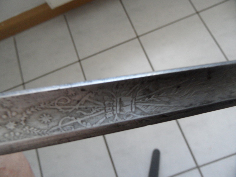 Antiker Rapier / Degen mit Scheide 1828 – Bild 6