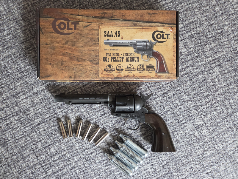 Colt Peacemaker Druckluftpistole CO2 mit Deko-Derringer – Bild 2