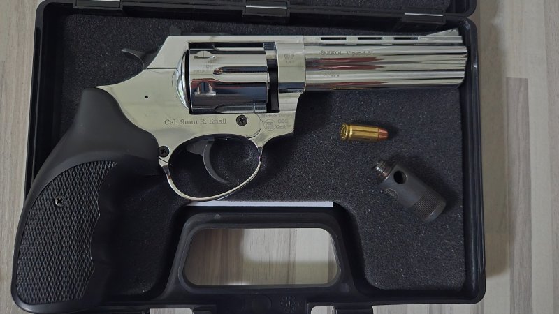 "STAHLTROMMEL" EKOL VIPER, 4,5 Zoll Lauf, Chrom, Kaliber 9 mm R.K. – Bild 1