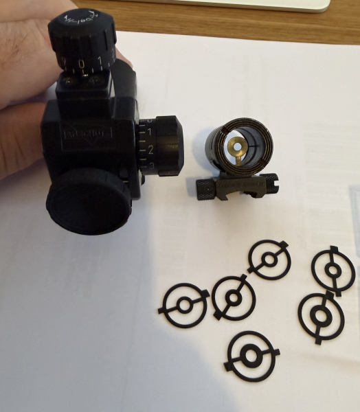 ANSCHÜTZ, Präzisionsdiopter 6805, Diopter mit Gegenlichtblende – Bild 2