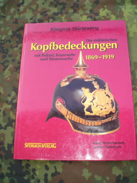 Antiquarisches Buch:die militärischen Kopfbedeckungen 1869-1919 Königreich Württemberg – Bild 1