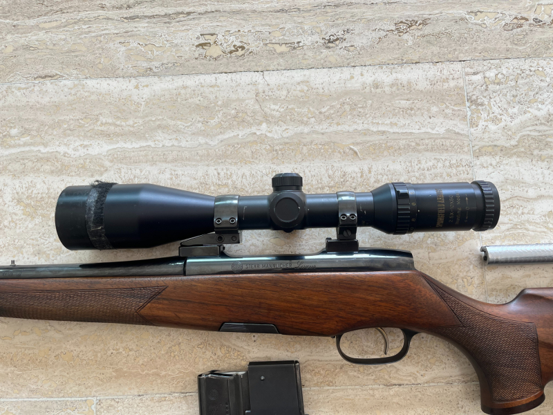 Repetierbüchse Steyr Mannlicher Luxus Kal. 7x64 mit Schwenkmontage und Stecher – Bild 1