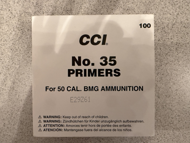 CCI No 35, Zündhütchen für Kal. 50 BMG – Bild 1