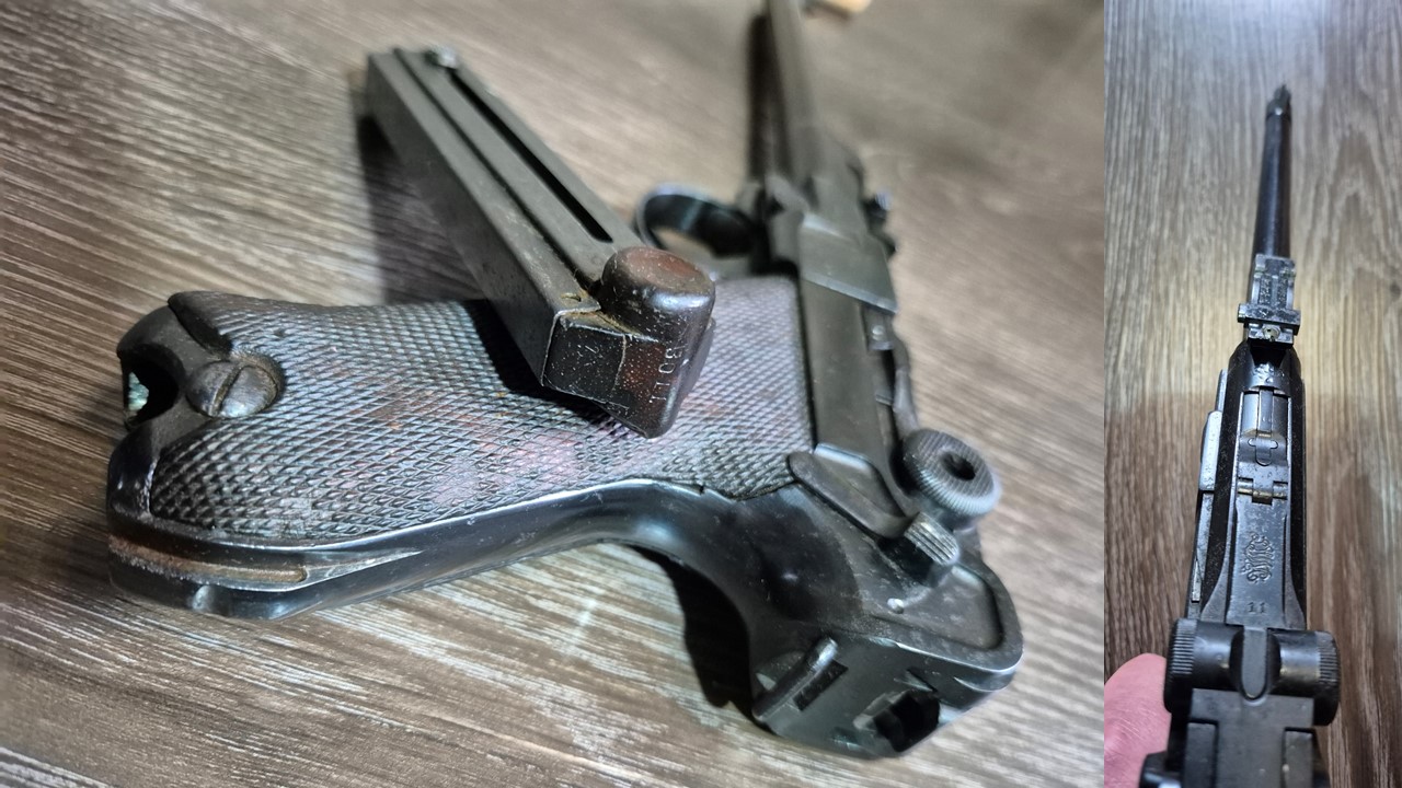 DWM Lange Pistole 08 Artillerie (ARI) mit Leder-Holster & Anschlagschaft – Aus Sammlung – Guter Zust – Bild 3
