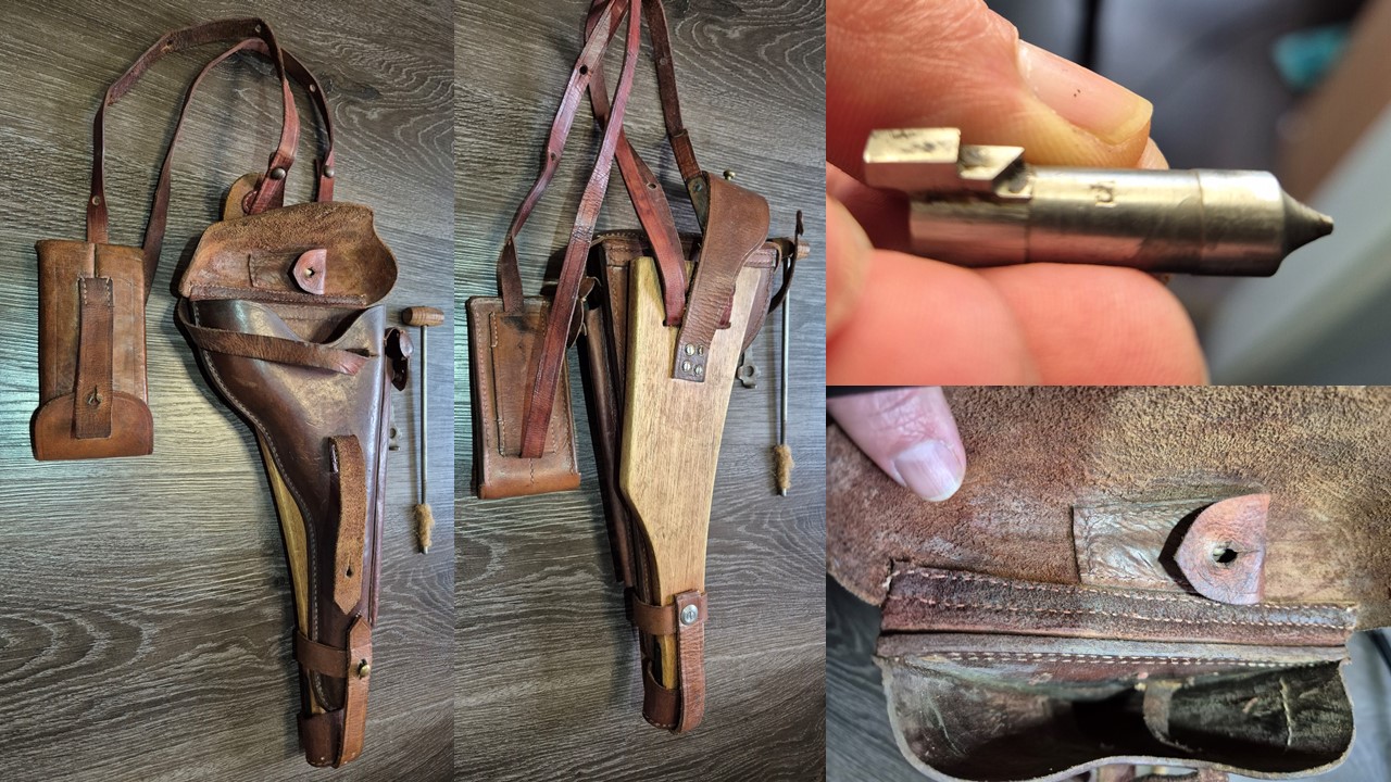 DWM Lange Pistole 08 Artillerie (ARI) mit Leder-Holster & Anschlagschaft – Aus Sammlung – Guter Zust – Bild 4