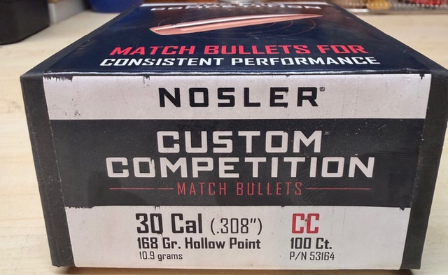 Nosler Custom Competition Geschosse .308 - 168 grain HPBT - 1.000 Stück – Bild 1