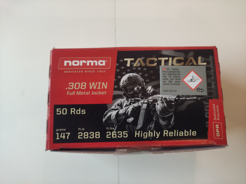 Norma 308 Win Tactical FMJ 9,5g 147 grs – Bild 1
