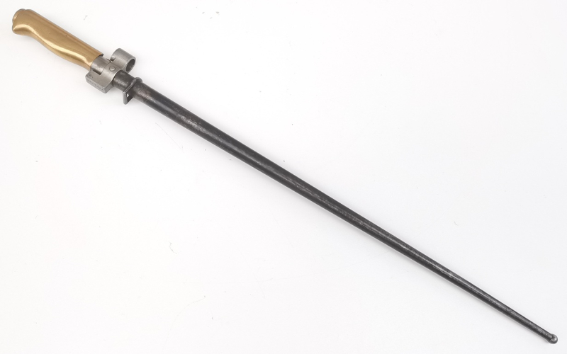 Französisches Lebel Bajonett Mle. 1886-15 Messinggriff, nummerngleich (Lebel, Berthier, Chassepot) – Bild 1
