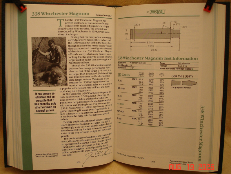 NOSLER und SPEER RELOADING MANUALS - umfassende Übersicht der gängigen Patronen - englisch - – Bild 3