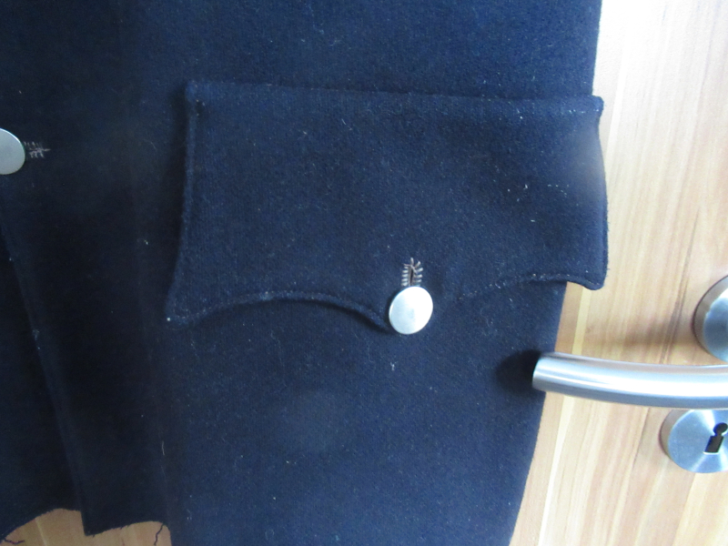 Siedler Waistcoat schwarze Wolle, Glöße L gefüttert 1750 Replikat – Bild 2