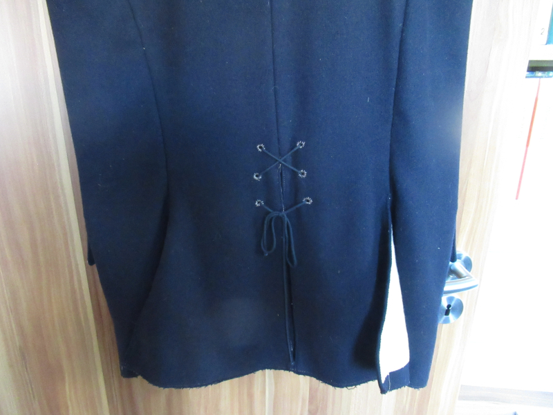 Siedler Waistcoat schwarze Wolle, Glöße L gefüttert 1750 Replikat – Bild 3