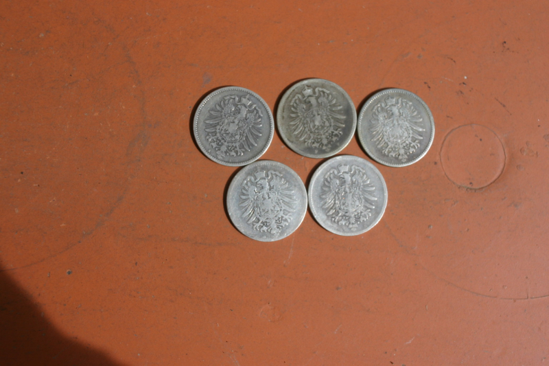 Silbermünzen alte 1 Reichsmarkstücke – Bild 2