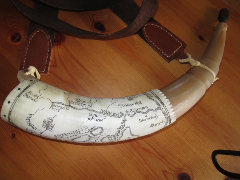 Pulverhorn scrimshaw , Replikat 1750-90 – Bild 2