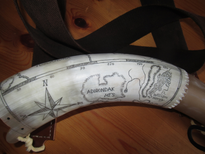 Pulverhorn scrimshaw , Replikat 1750-90 – Bild 4