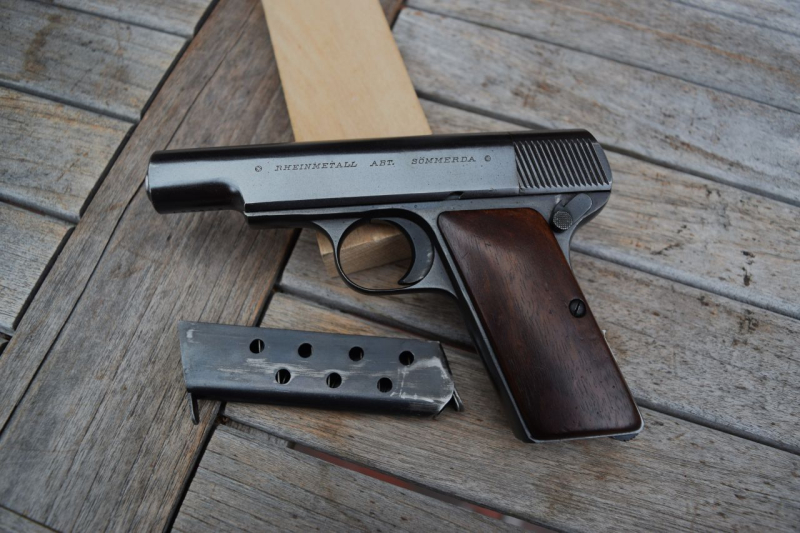 Deutschland Pistole Rheinmetall Modell 2 Cal. 7,65 II WK Sammlerwaffe – Bild 4