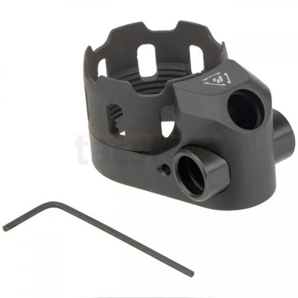 AR15 HK416 Strike Industries TRIBUS Enhanced Castle Nut & Extended End Plate Version 2 - Black – Bild 1