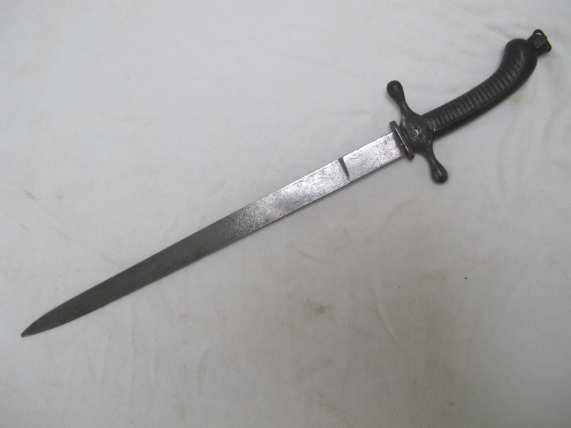 Kaiserreich Marine Applikanten Seitengewehr Dolch Degen mit Krone, Kriegsfertigung in Eisen – Bild 1